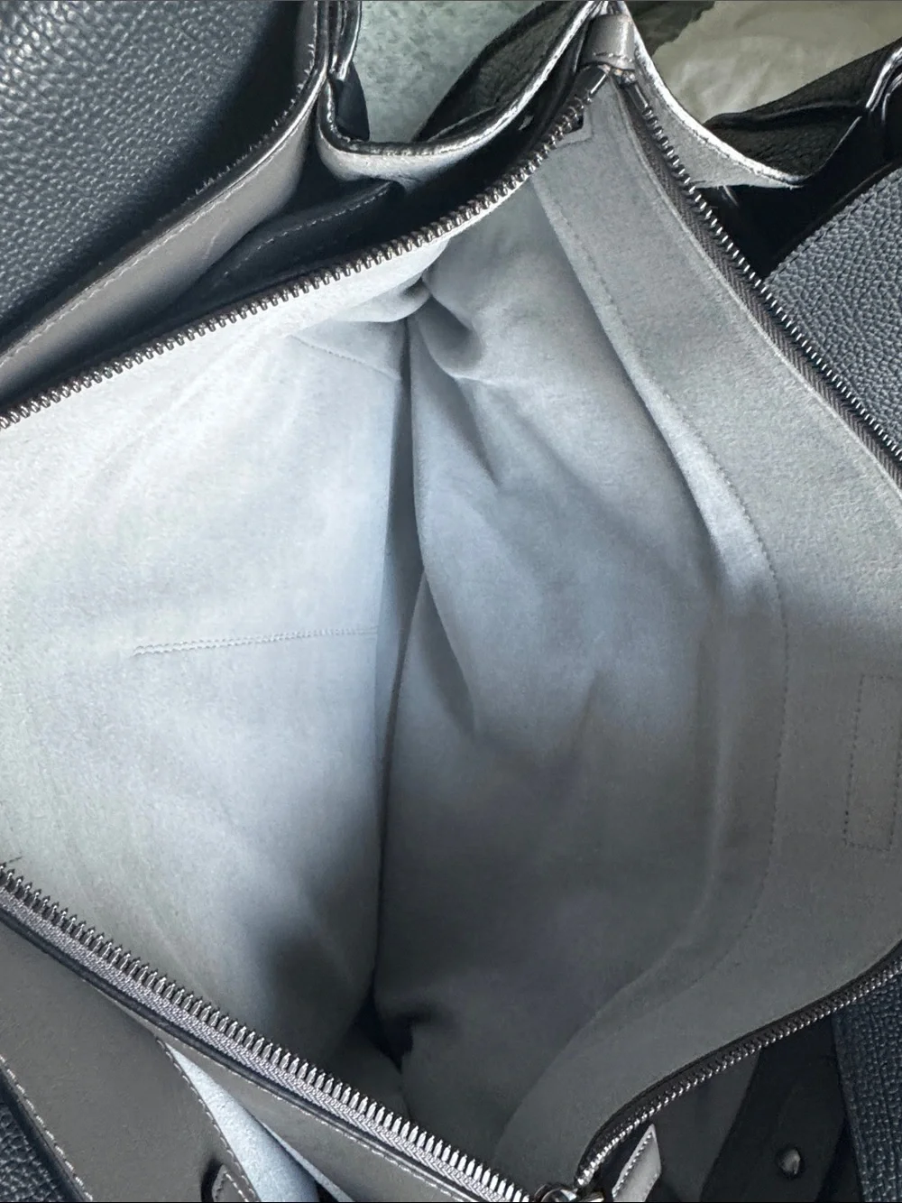 MCM Dark Grey Pebbled Leather Top-Handle Phantom Tote with MCM dust bag EUC